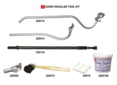 Carbon Steel 220503 Regular Tool Kit, Length : 570mm