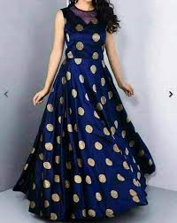 Printed Party Wear Gowns, Size : L, M, XL, XXL