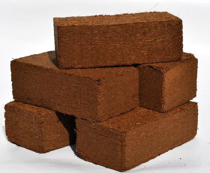 Rectangle Coconut Coir Fiber Coco Peat Bricks, Color : Brown