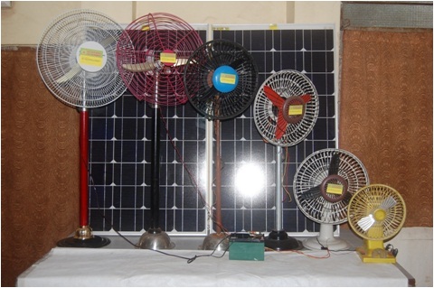 Solar Table and Pedestal Fans