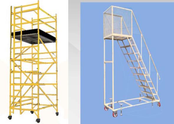 Polished 10-20kg Aluminum Industrial Scaffolding Ladder, Feature : Durable, Fine Finishing