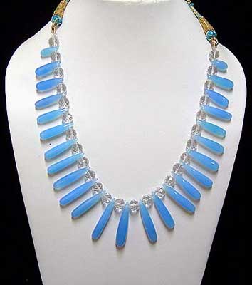 Blue Gemstone Necklace - Jn 01