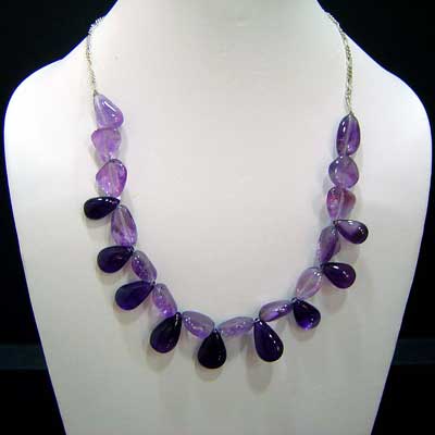 Purple Gemstone Necklace