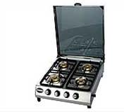 Four Burner Gas Stove with Glass Cover