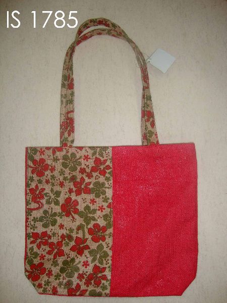 Printed Handle Juco Bag