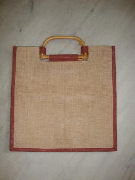 jute bag with cane handle
