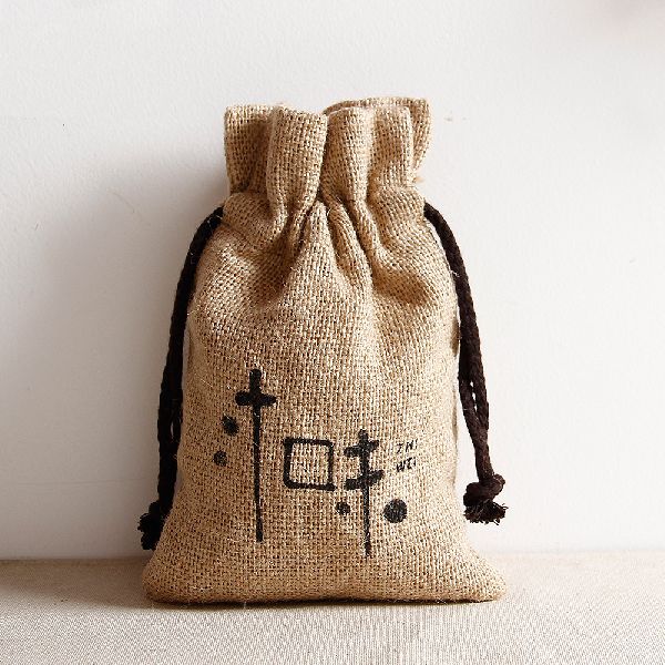 JUTE BAG WITH CORD