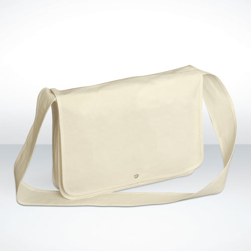 Ladies cotton side bag, Color : white