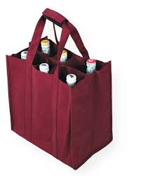 Purple jute wine bag