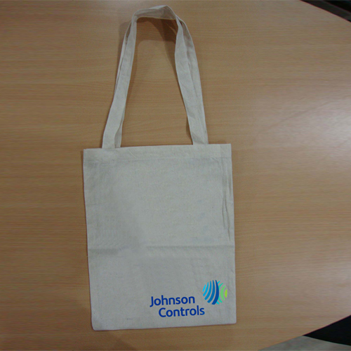 White cotton bag with screen print