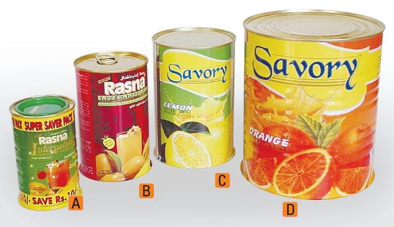 Fruit Concentrate Cans 