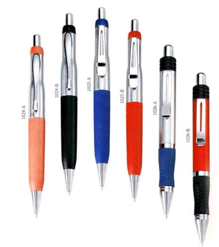 MBP - 1024-1026B Retractable Half Metal &amp;amp; Plastic Ballpoint Pens