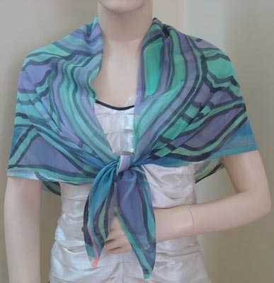 AE-HPSS-003 Hand Painted Square Scarves