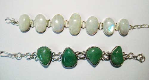 Aart-in-stones Polished Green Onyx gemstone Bracelet