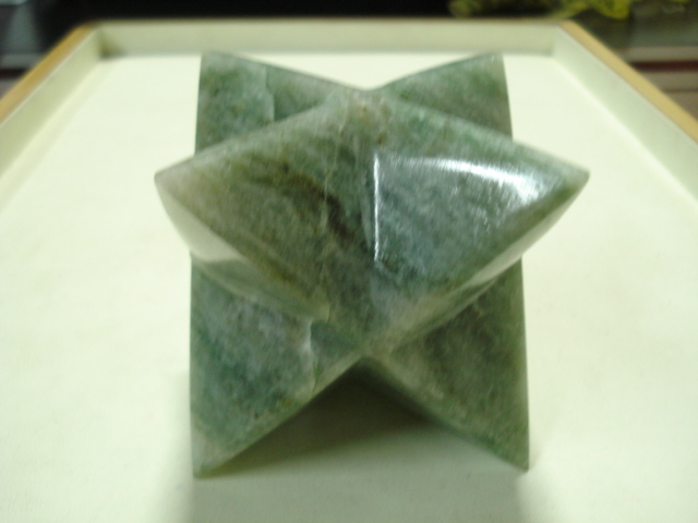 Polished Gemstone Merkaba Star- Jade, for Meditation, Style : Religious