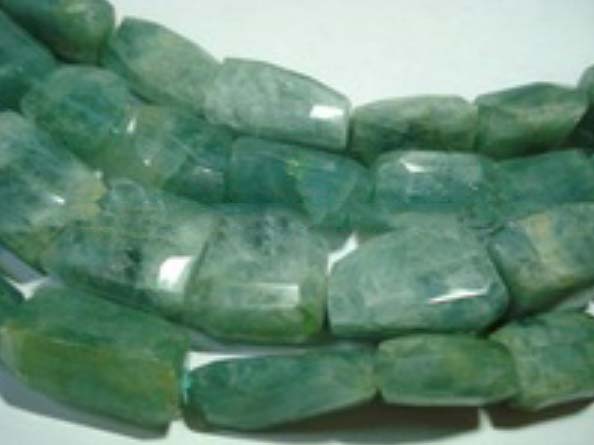 Semi Precious Stone aquamarine faceted nugget beads
