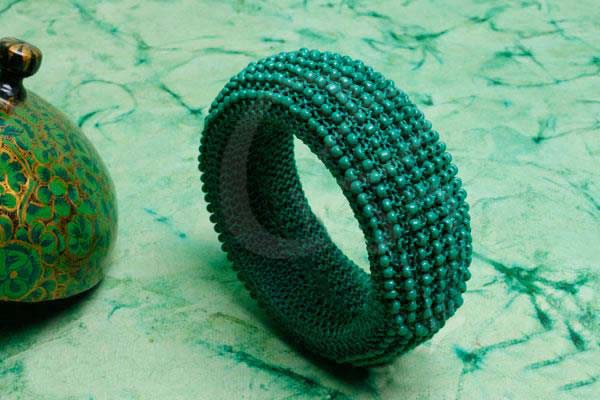 Wooden Beaded Green Fashion Bangle (22822), Occasion : Casual Wear