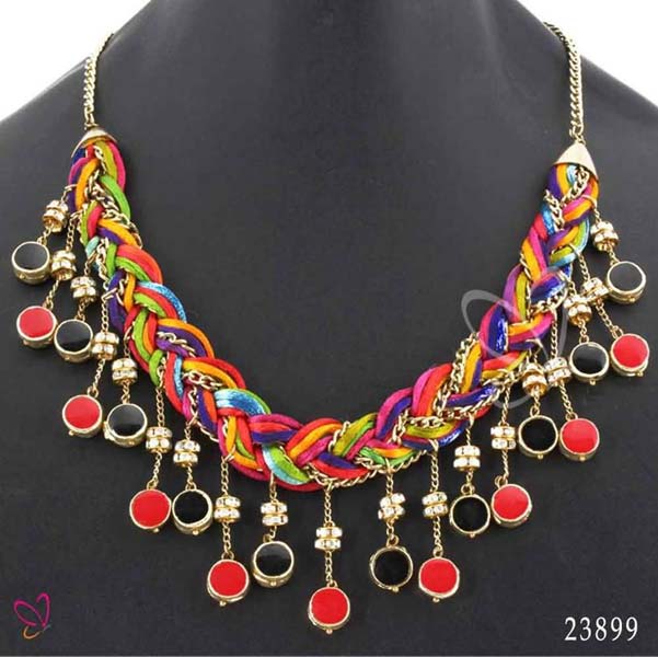 Chickraft Fashion Necklace (23899), Color : Multi Color