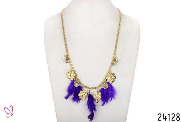 Glass Stones Fashion Necklace (24128)