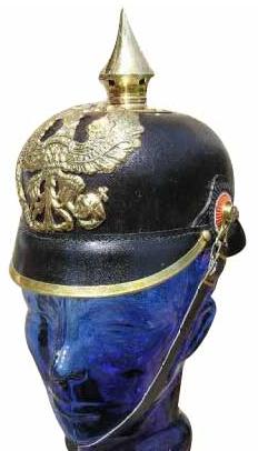 Leather Pickelhaube Helmet