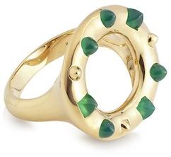 Green Agate Cocktail Ring