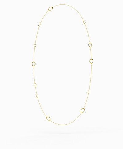 Long Oval Gold Necklace