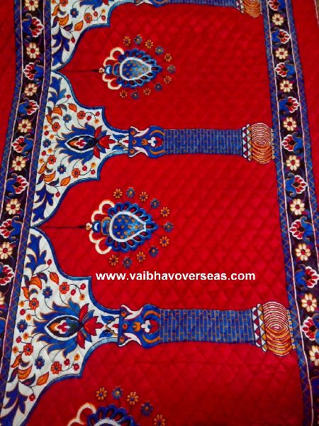 Rectangular Mosque Carpets, for Soft, Each To Handle, Durable, Pattern : Printed