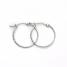 9ct White Gold 18mm Sparkle Twist Creole Earrings
