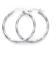 9ct White Gold 25mm Twisted 2mm Creole Earrings