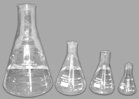 Conical Flask, for Biology, Chemistry, Household, Industrial, Laboratory, Laboratory Use, Size : 15-20mm