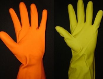 Rubber Hand Gloves, for Construction, Laboratory, Size : M
