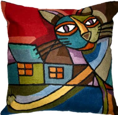 Cat Design Cushion Cover