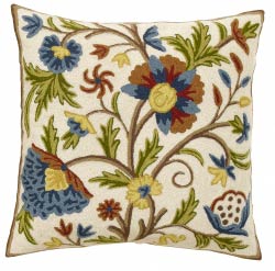 Chain Stitched Floral Cushion Cover 03