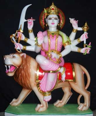 Marble Durga Statues