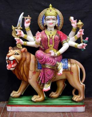 Marble Durga Statues