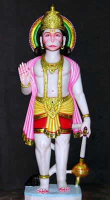 MHS-02  marble hanuman statues
