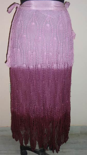 Cotton Crocheted Long Designer Ombre Dye Skirts