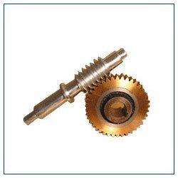 Malkar Round Polished Steel Bonze Worm Gears, for Automobiles, Industrial Use