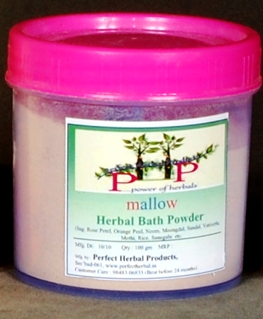 Mallow Herbal Bath Powder, Packaging Type : in plastick box, cartoons