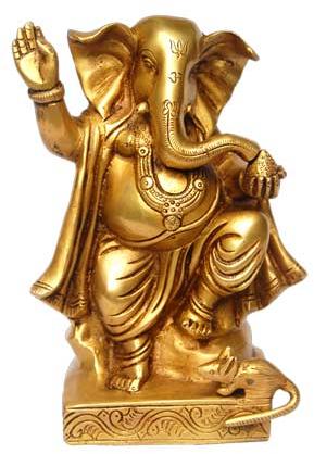 Item Code : BGS-03 Brass Ganesh Statues