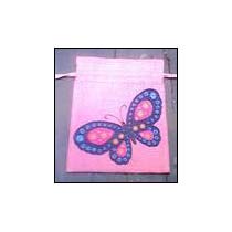 Butterfly Print Jute Bag