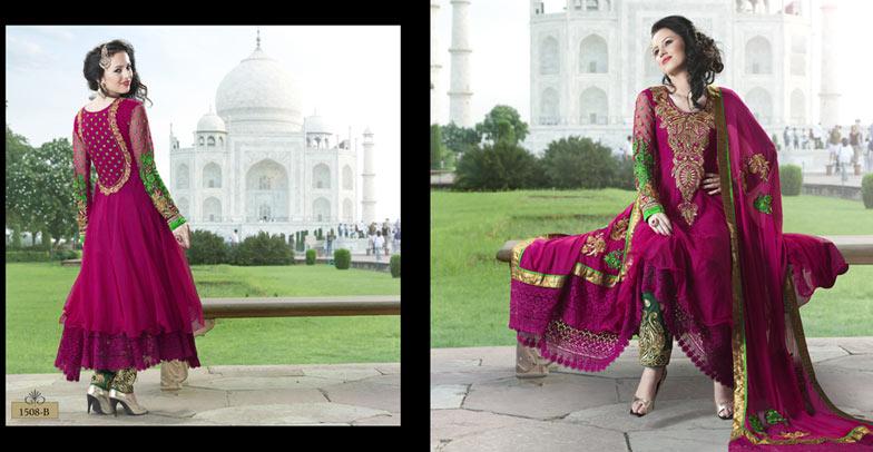 Net Churidar Kameez