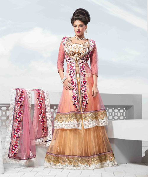 New) Latest Party Wear Crop Top Lehenga With Jacket 2022