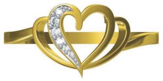 Sweetheart Gold Diamond 18k Ring