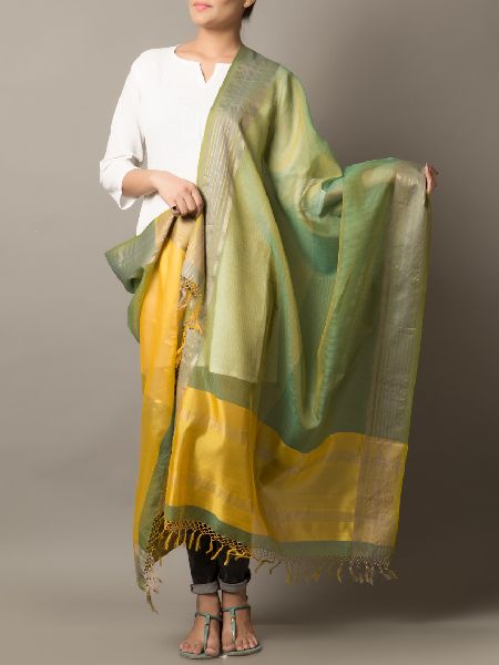 Printed linen silk dupatta, Technics : Attractive Pattern