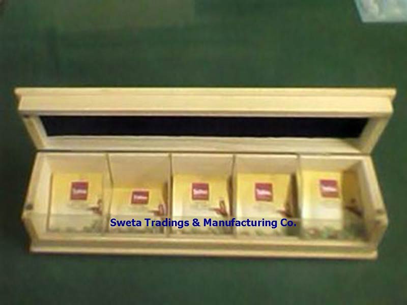 5 Compartment Wooden Tea Packing Box