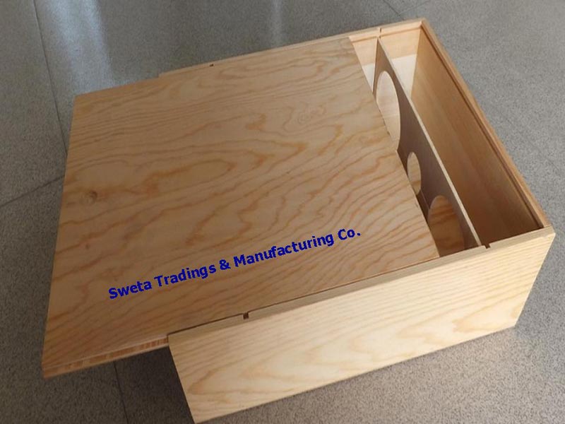 Wooden Wine Box with Sliding Lid