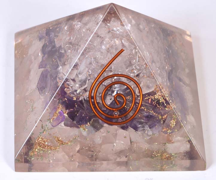 Crystal-amethst-rose Chakra Orgone Pyramid