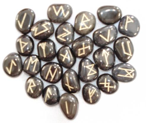 Rune Stones Set - Black Jasper