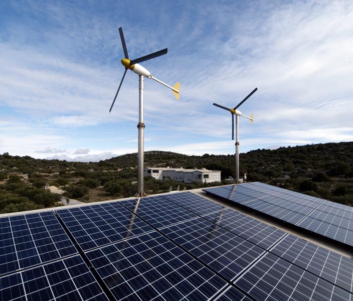 Hybrid Solar Power Plant Installation